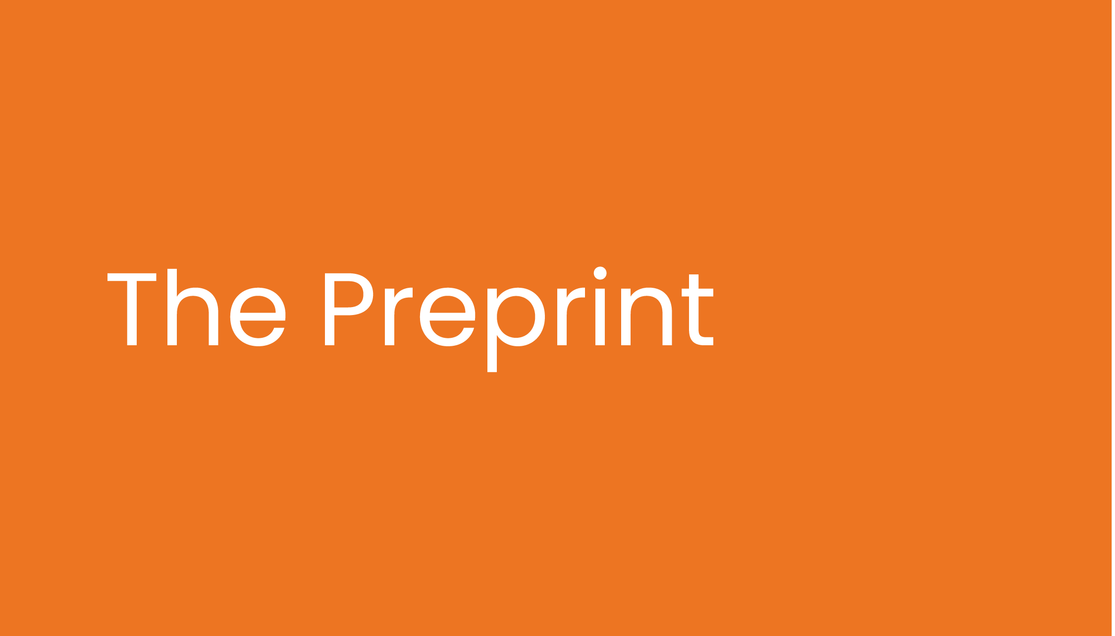 The Preprint